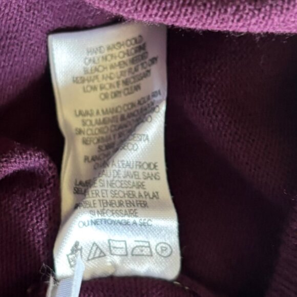 Calvin Klein - Turtleneck/Mock Neck Sweater - Maroon/Purple (Size: M) - Picture 5 of 7